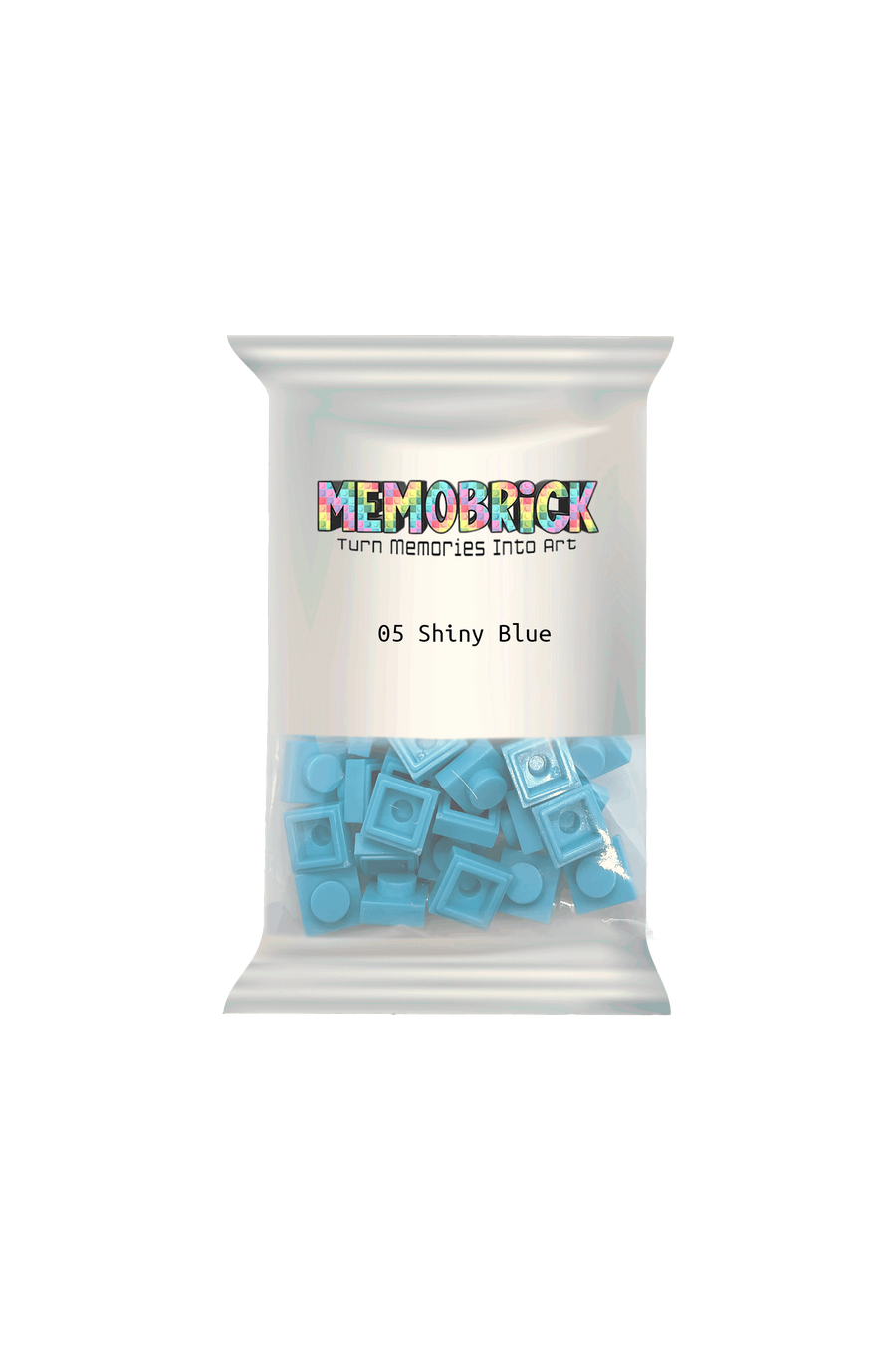 Bag of Bricks -Shiny Blue 05 - Memobrick