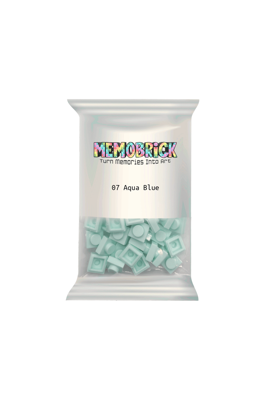 Bag of Bricks- Aqua Blue 07 - Memobrick