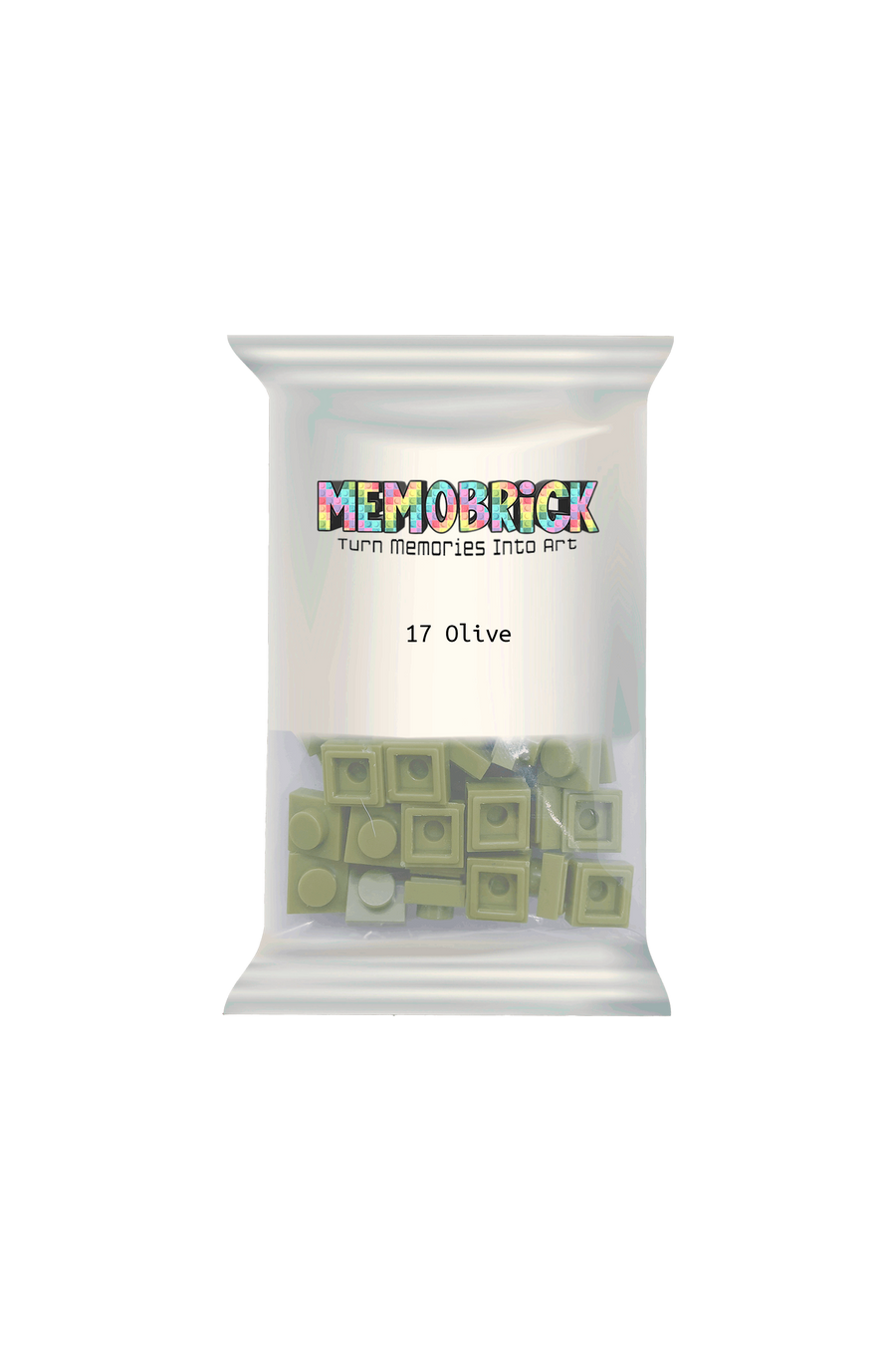 Bag of bricks- Olive Green 17 Memobrick