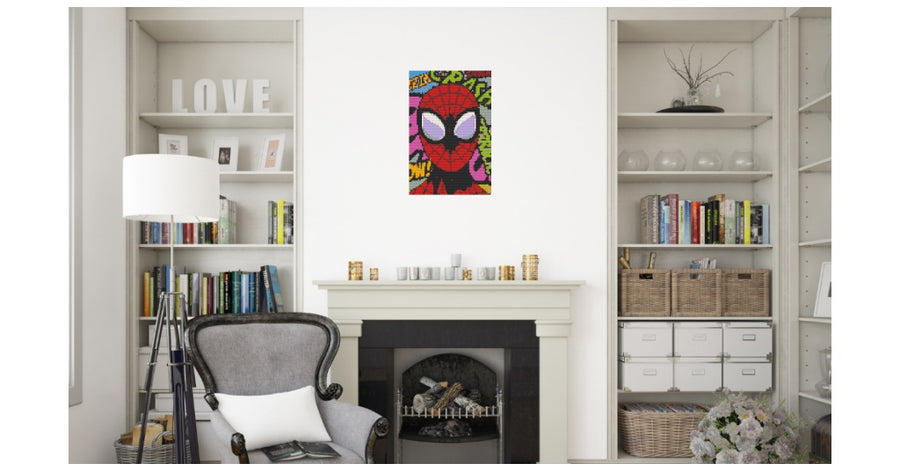 SPIDER-MAN HOME DECOR BRICKED MOSAIC PORTRAIT 20X30