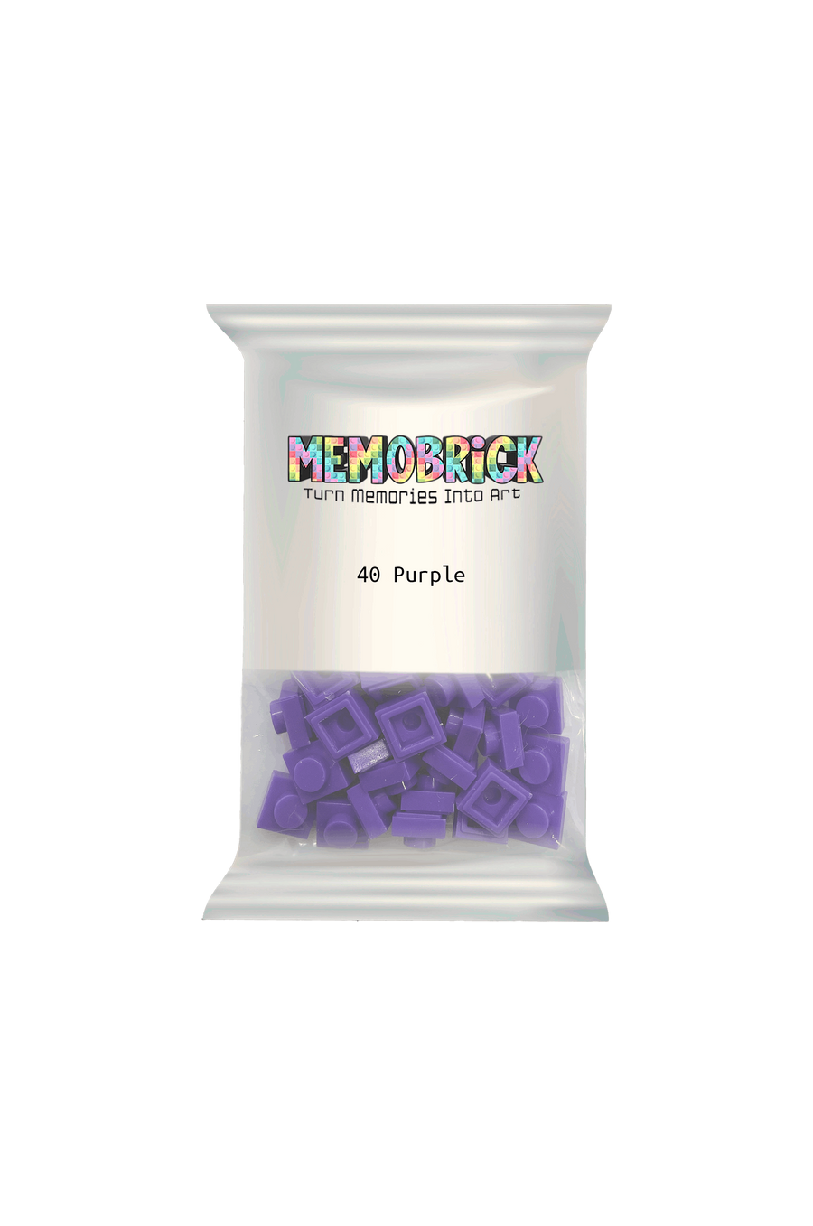 Bag of Bricks - Purple 40 - Memobrick