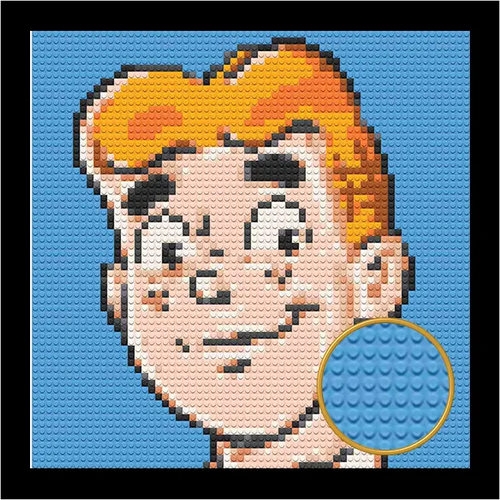 ARCHIE BRICKED MOSAIC PORTRAIT 20X20 Memobrick
