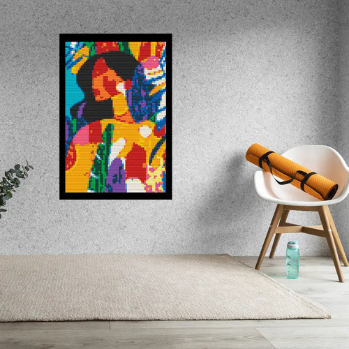 Abstract Woman Bricked Mosaic Home Decor 20x30"