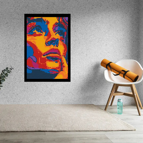 Abstract Woman Bricked Mosaic Home Decor 20x30"