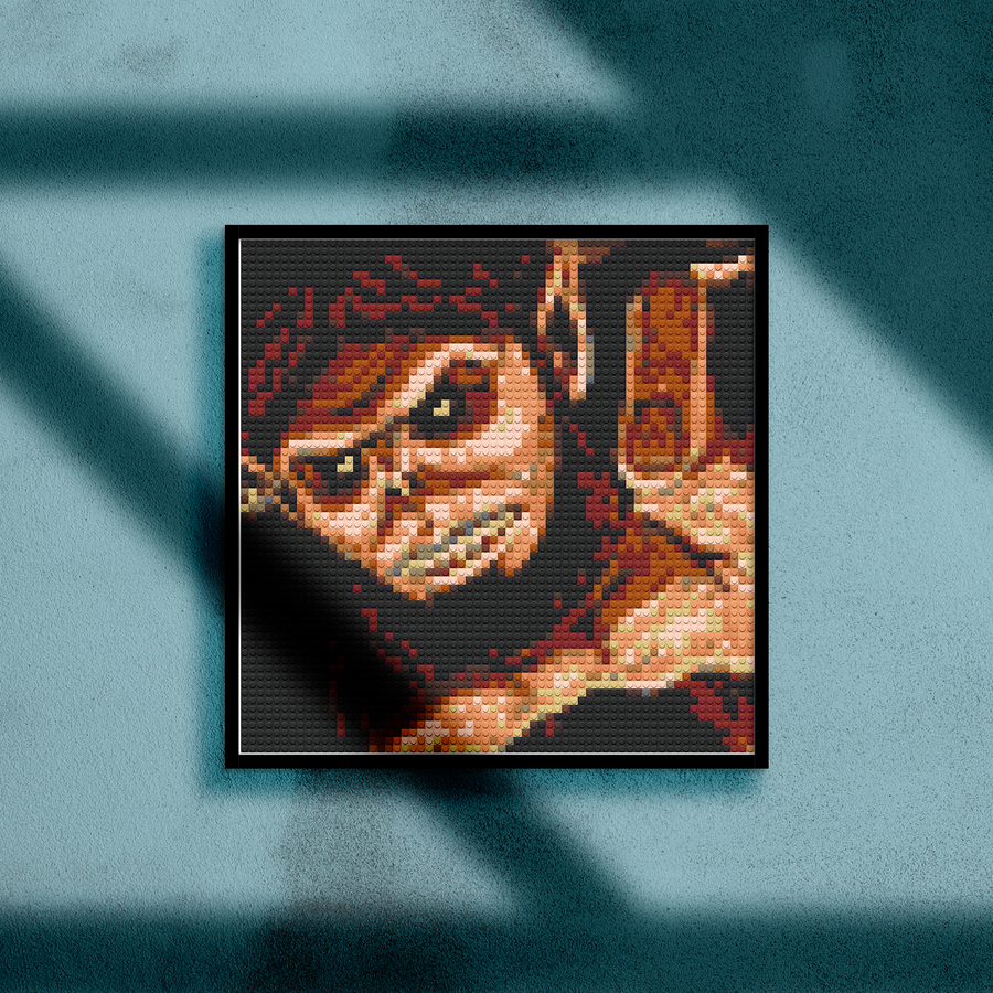 ATTACK ON TITAN BEAST TITAN BRICKED MOSAIC PORTRAIT 20X20