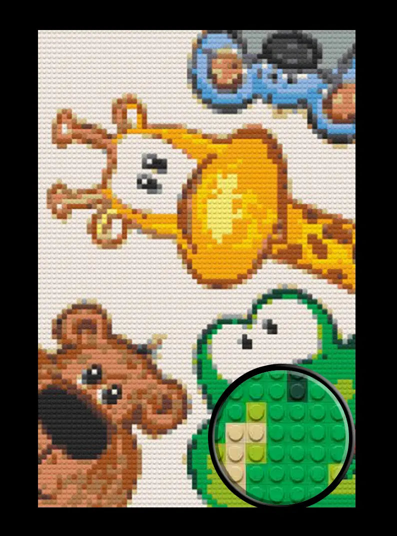 Beasties Furever Bricked Mosaic Home Decor 20x30"