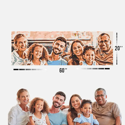 Custom Bricked Mosaic Portrait 60x20"