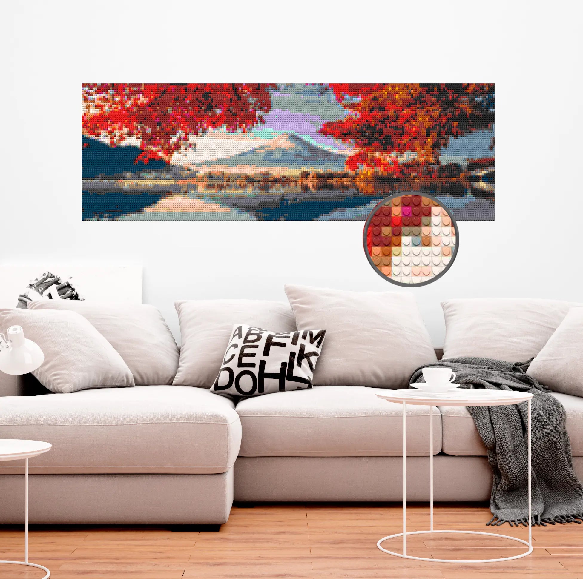 Custom Bricked Mosaic Portrait 60x20" Memobrick