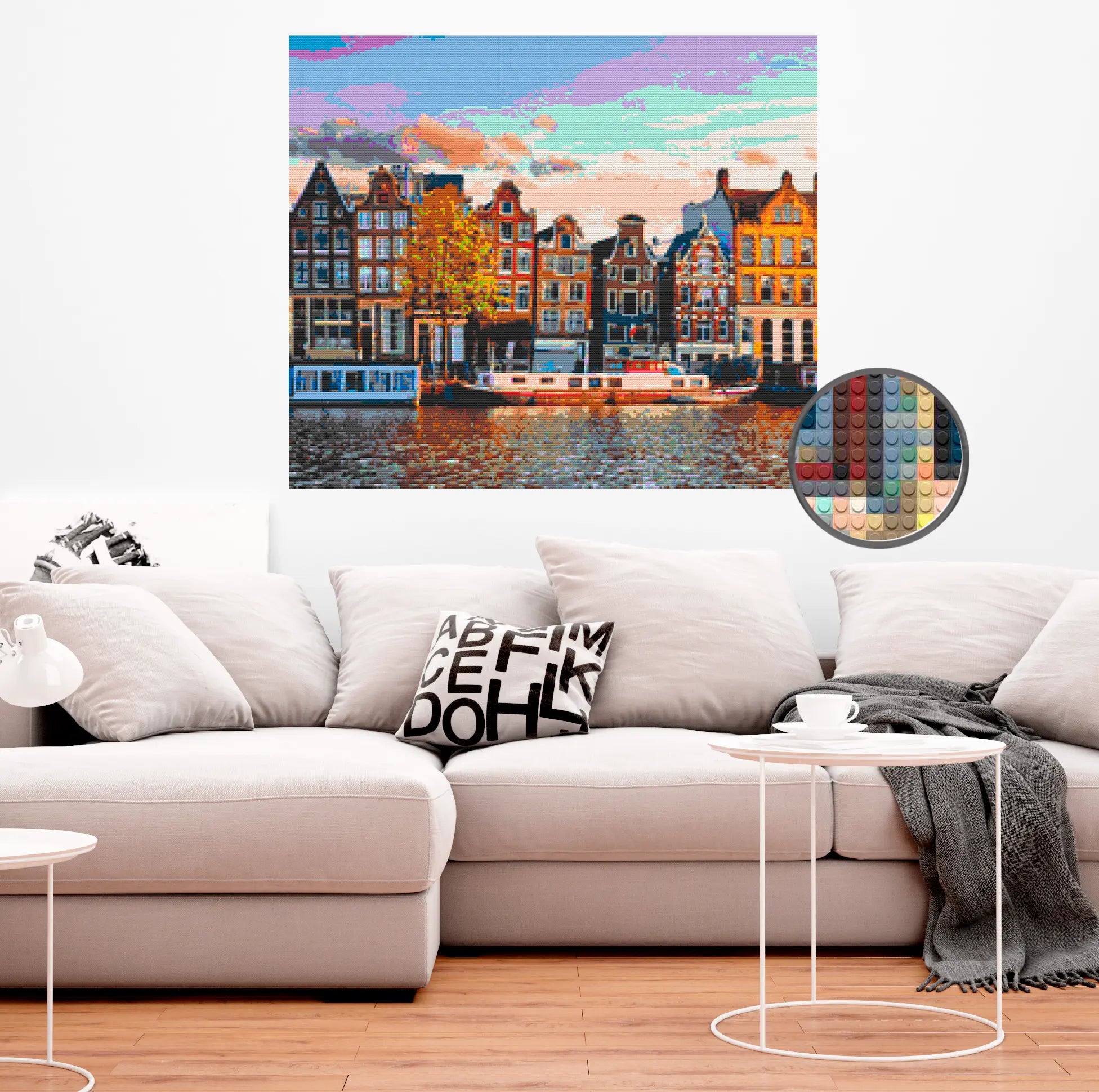 Custom Bricked Mosaic Portrait 70x60" Memobrick