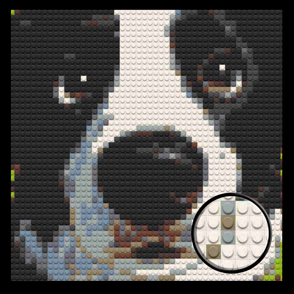 Doggy Eyes Home decoration Bricked Mosaic Portrait 16x16
