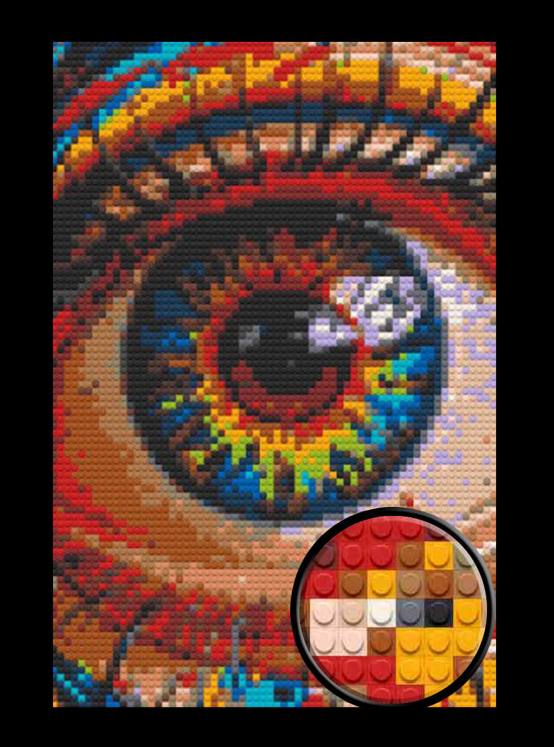 Eye Abstract Bricked Mosaic Home Decor 20x30"
