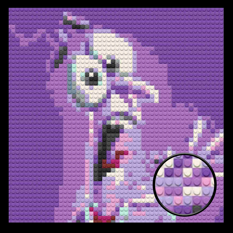 Inside Out Fear Decor Art Piece Bricked Mosaic 16x16