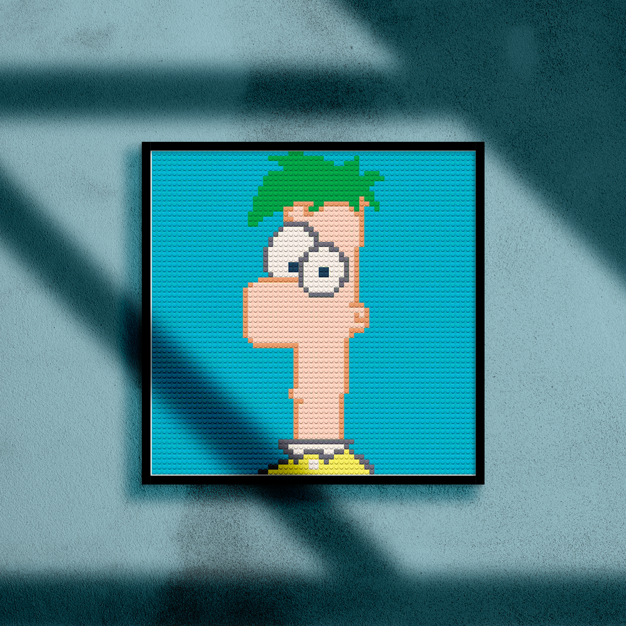 FERB BRICKED MOSAIC PORTRAIT 20X20