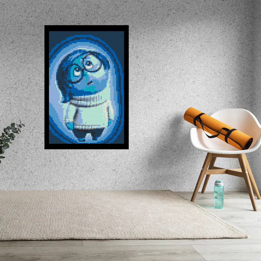 Inside Out Sadness Bricked Mosaic Home Decor 20x30" Memobrick