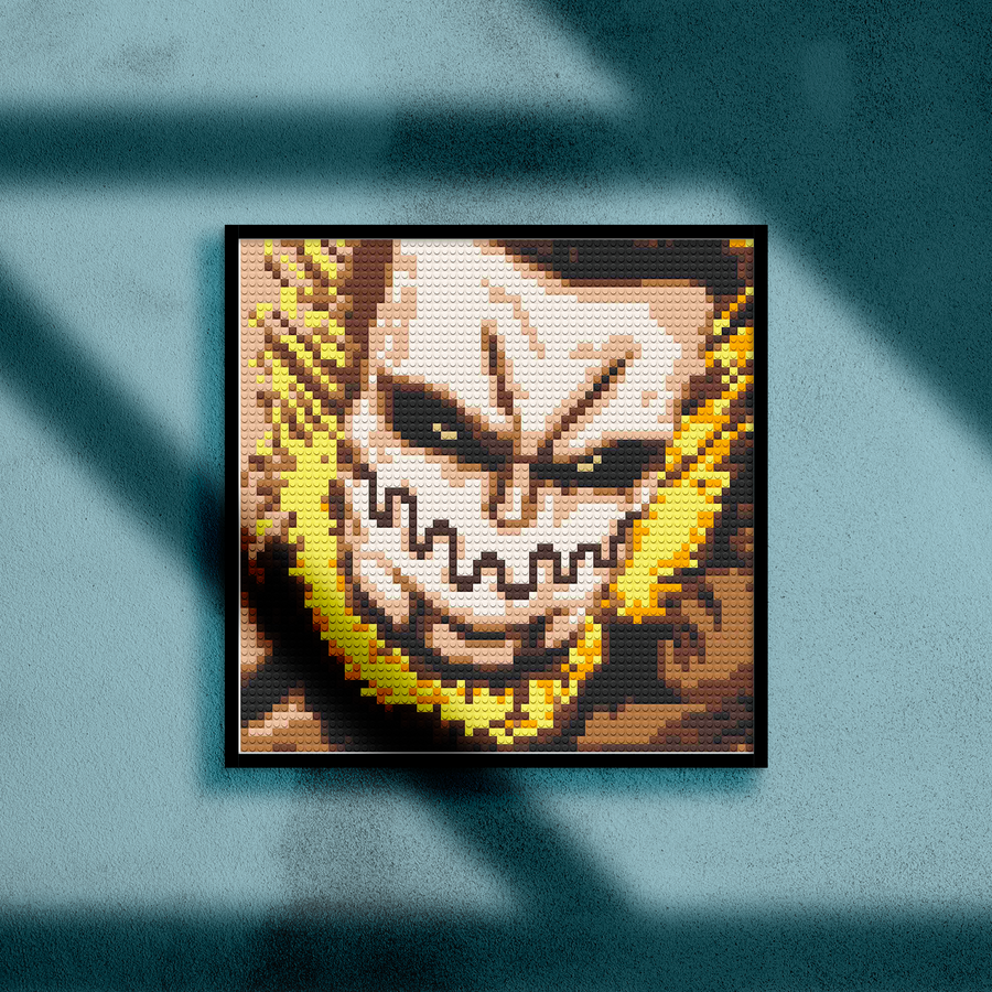 ATTACK ON TITAN JAW TITAN BRICKED MOSAIC PORTRAIT 20X20