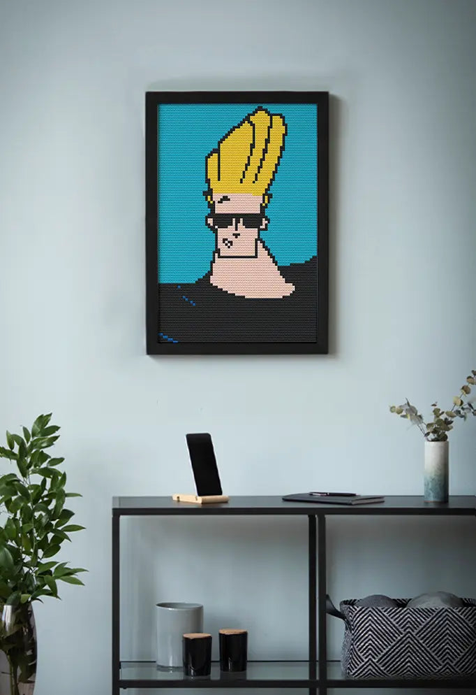 JOHNNY BRAVO BRICKED MOSAIC PORTRAIT 20X30 Memobrick