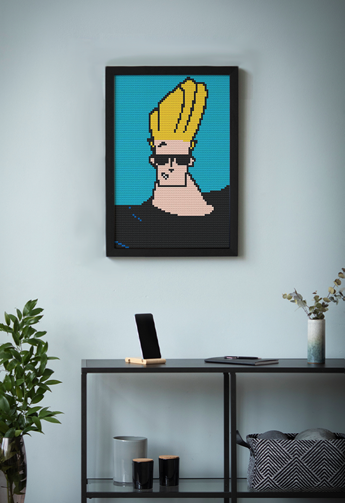 JOHNNY BRAVO BRICKED MOSAIC PORTRAIT 20X30