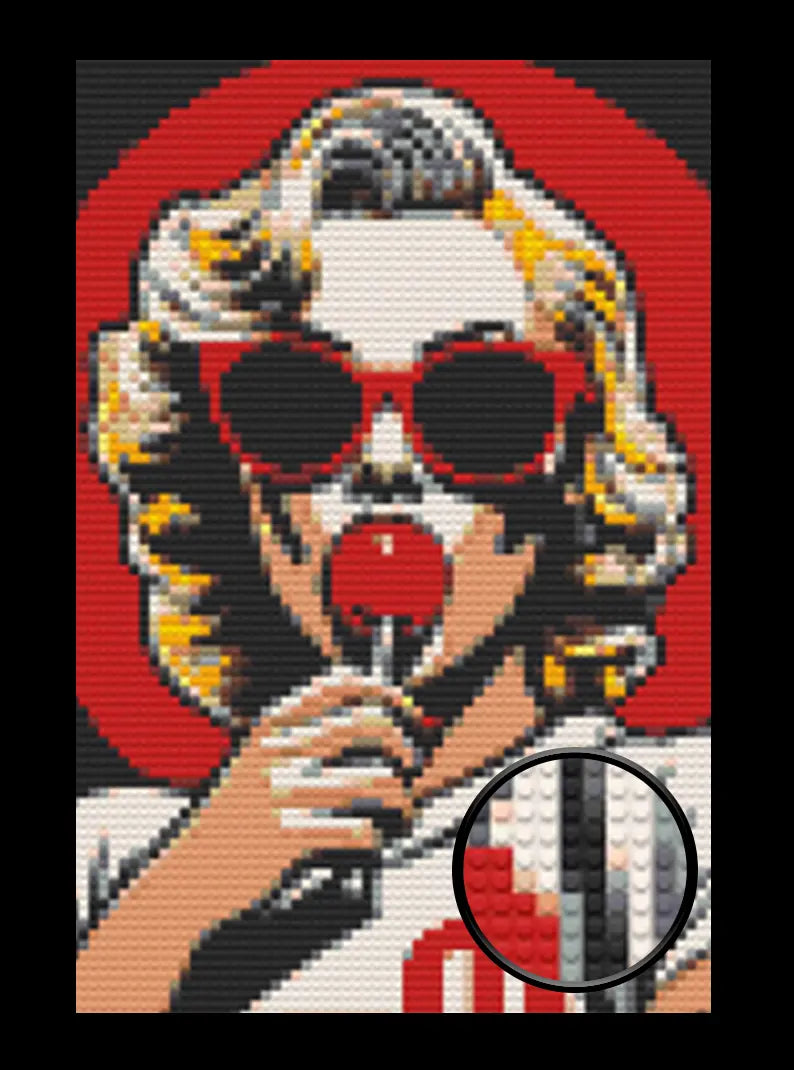Lady Bricked Mosaic Home Decor 20x30"