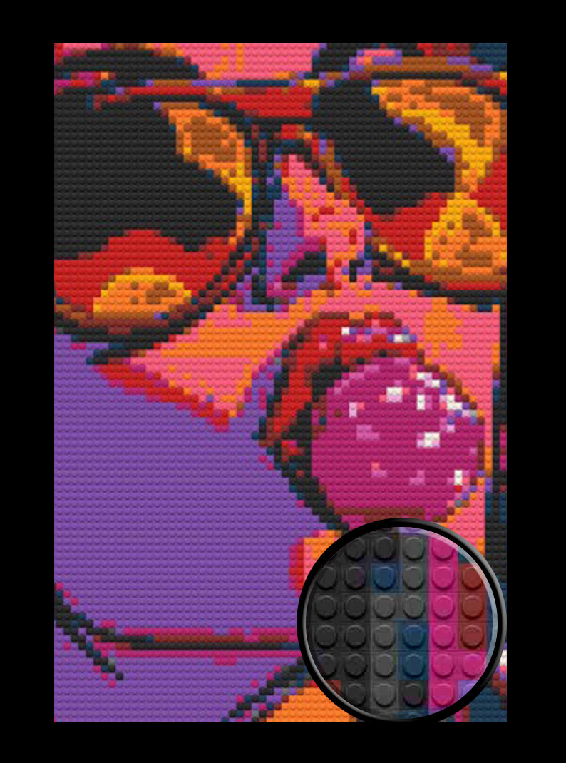Lollipop Kiss Bricked Mosaic Home Decor 20x30"