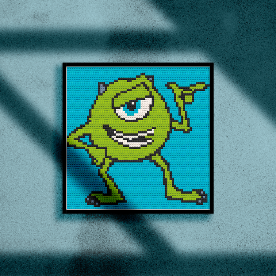 MONSTER INC.MIKE BRICKED MOSAIC PORTRAIT 20X20