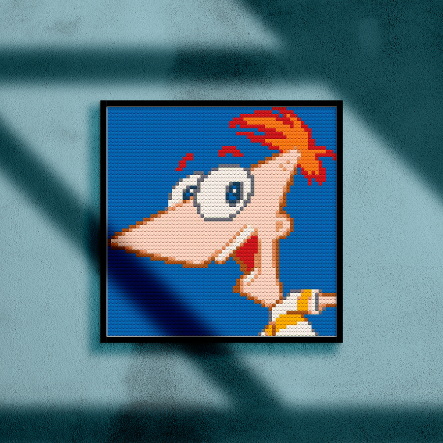 PHINEAS BRICKED MOSAIC PORTRAIT 20X20