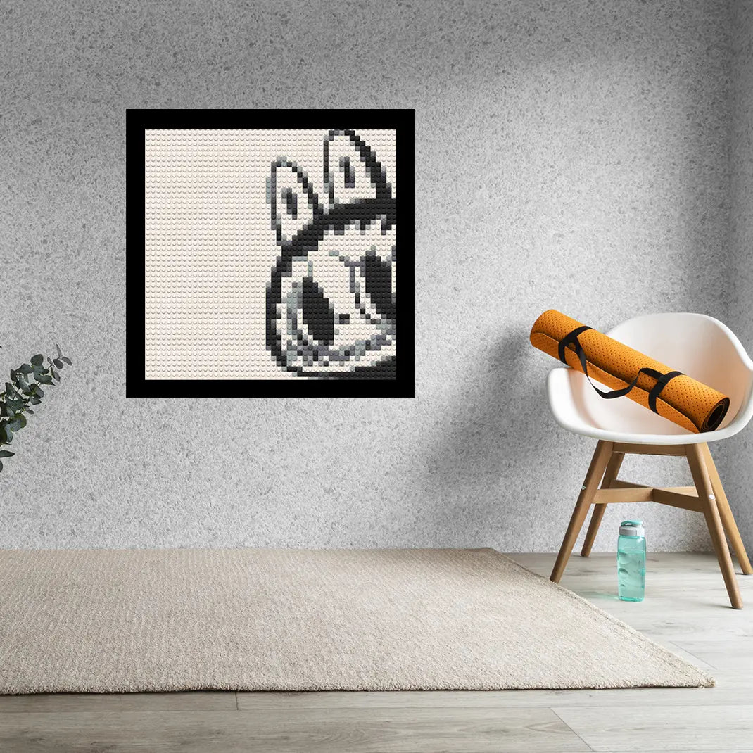 Peaking Labubu Home decoration Bricked Mosaic Portrait 16x16" Memobrick