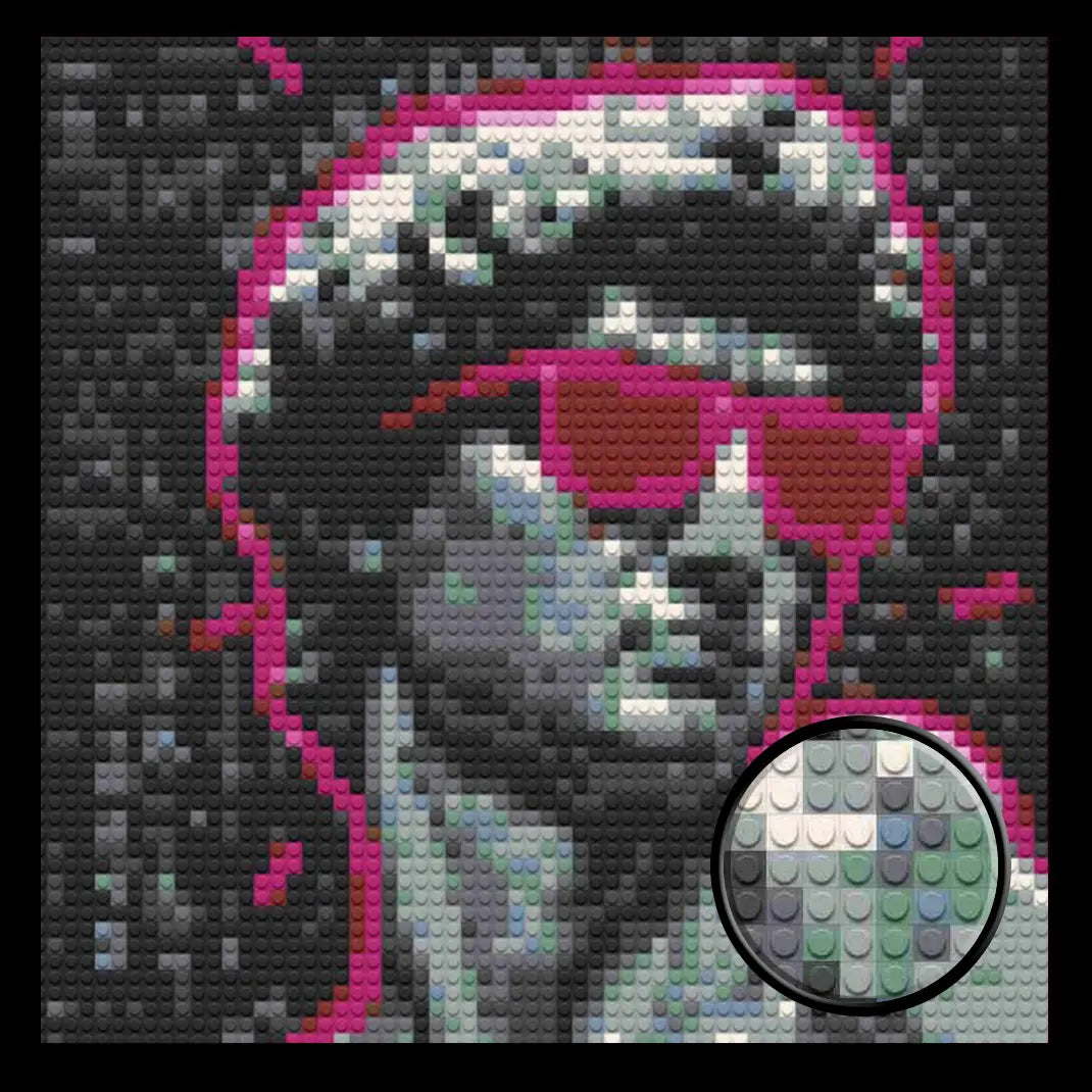 Swag Greek Statue  Home Decor Bricked Mosaic Portrait 20x20