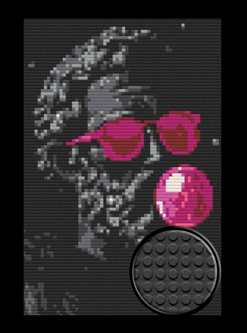 Swag Statue Bricked Mosaic Home Decor 20x30"