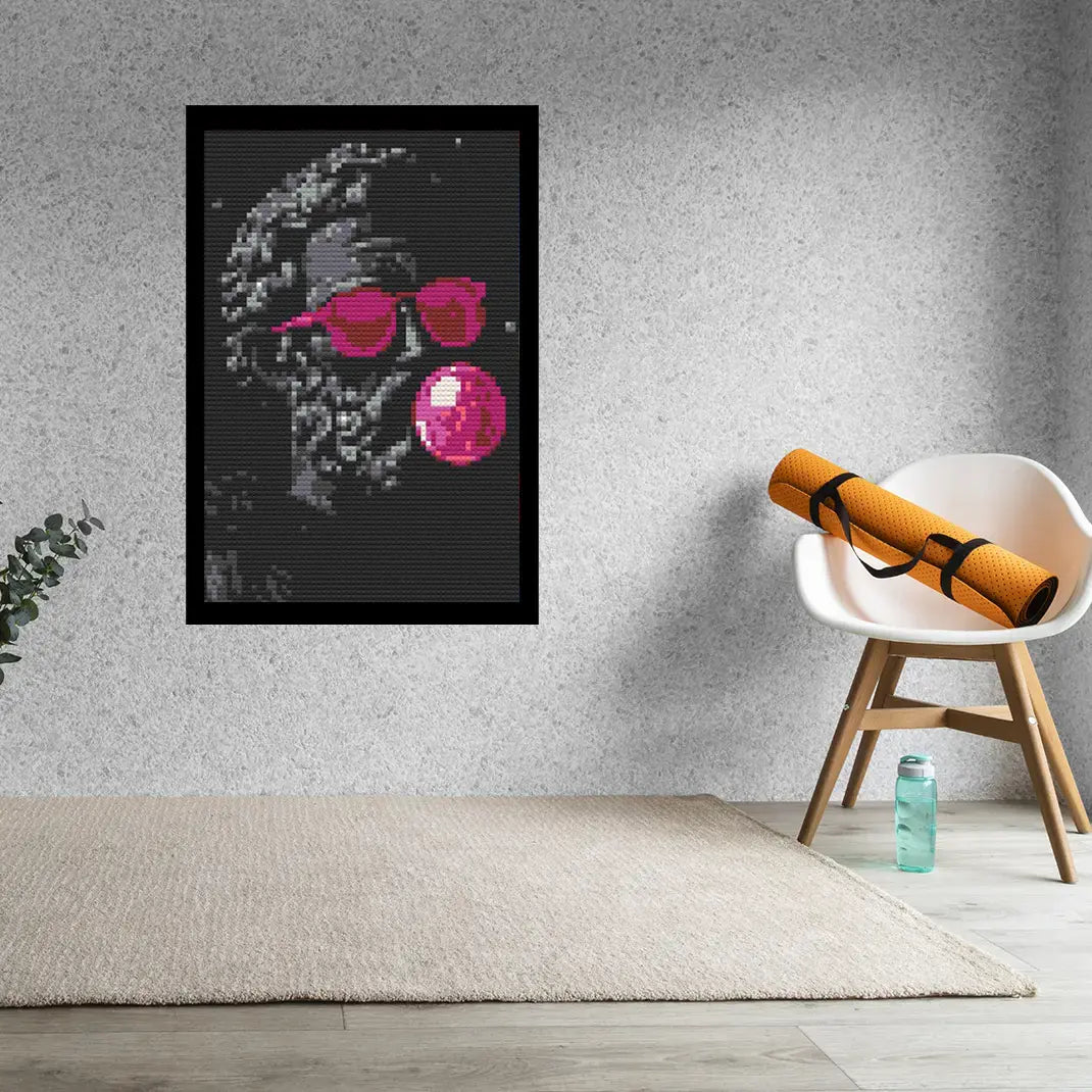 Swag Statue Bricked Mosaic Home Decor 20x30"