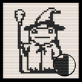 Wizard Frog Home decoration Bricked Mosaic Portrait 16x16"