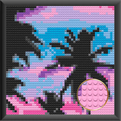 PALMS SUNSET  Home Decor Bricked Mosaic Portrait 16x16"
