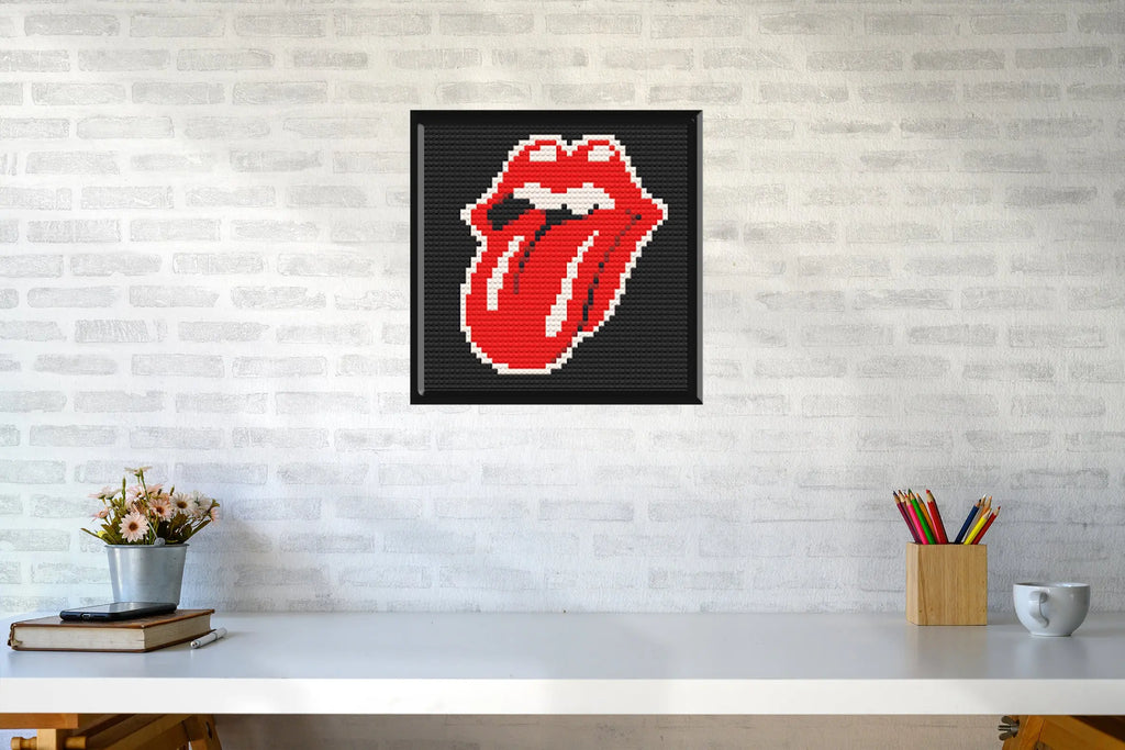 Rock n' roll rolling Home Decor Bricked Mosaic Portrait 16x16" Memobrick